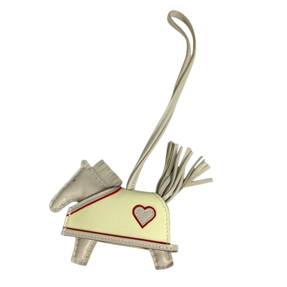 HERMES Hermes Horse Cheval Rodeo Robeo Coeur PM Heart Accessory Bag Charm Key...